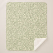 Green Animal Print Sherpadecke (Vorderseite)