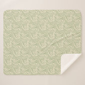 Green Animal Print Sherpadecke (Vorderseite (Horizontal))