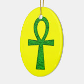 Green Ankh Keramikornament (Links)