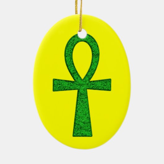 Green Ankh Keramikornament (Hinten)