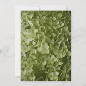 Green Annabelle Hydrangea Blume Engagement Party Einladung (Rückseite)