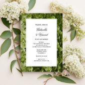 Green Annabelle Hydrangea Blume Hochzeit Einladung