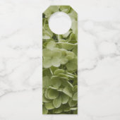 Green Annabelle Hydrangea Blume Hochzeit Flaschenanhänger (Rückseite)