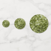 Green Annabelle Hydrangea Blume Hochzeit Konfetti (Rückseiten)