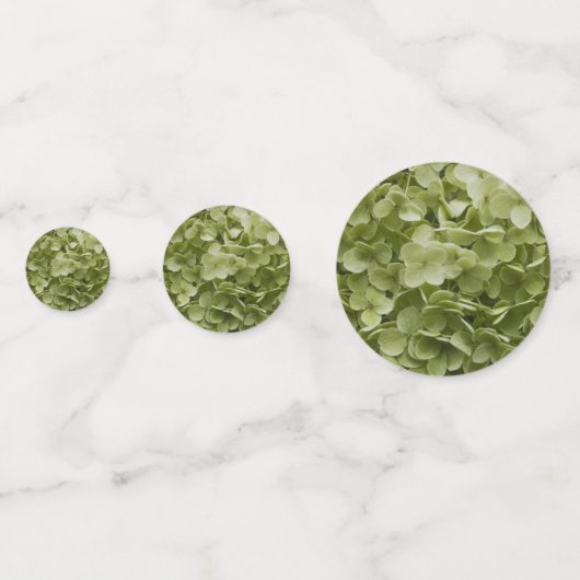 Green Annabelle Hydrangea Blume Hochzeit Konfetti (Rückseiten)