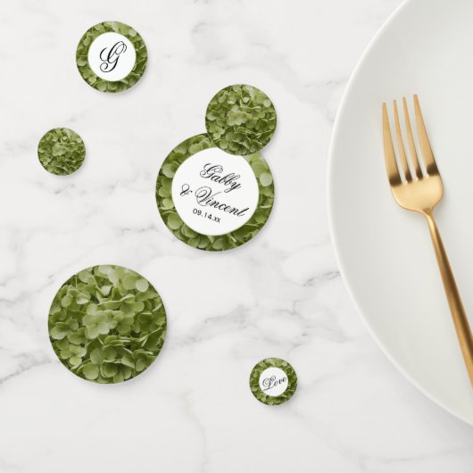 Green Annabelle Hydrangea Blume Hochzeit Konfetti (Gruppe)