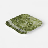 Green Annabelle Hydrangea Blume Hochzeit Pappteller (Gewinkelt)