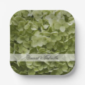 Green Annabelle Hydrangea Blume Hochzeit Pappteller (Vorderseite)