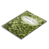 Green Annabelle Hydrangea Blume Wedding Notizblock (Linke Seite)