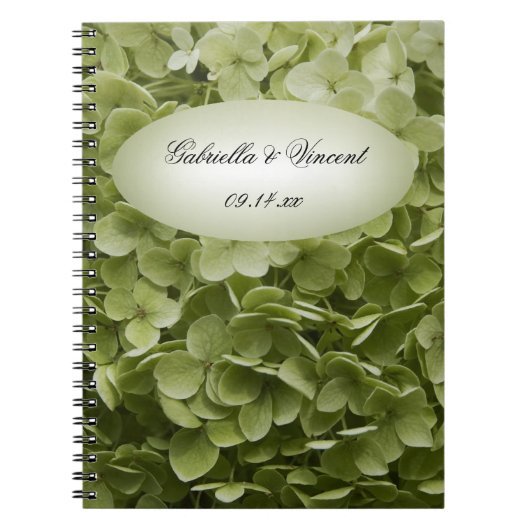 Green Annabelle Hydrangea Blume Wedding Notizblock (Vorderseite)