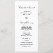 Green Annabelle Hydrangea Blume Wedding Program Programm (Rückseite)