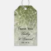 Green Annabelle Hydrangea Floral Gastgeschenk Hoch Geschenkanhänger (Vorderseite)