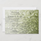 Green Annabelle Hydrangea Floral Wedding Einladung (Vorderseite)