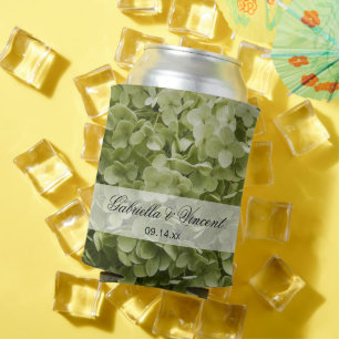 Green Annabelle Hydrangea Floral Wedding Favors Dosenkühler
