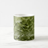 Green Annabelle Hydrangea Floral Wedding Kaffeetasse (Mittel)