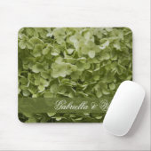 Green Annabelle Hydrangea Floral Wedding Mousepad (Mit Mouse)