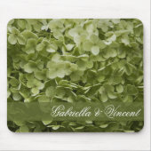 Green Annabelle Hydrangea Floral Wedding Mousepad (Vorne)