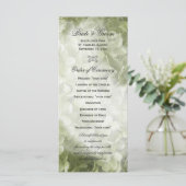 Green Annabelle Hydrangea Floral Wedding Program Programm (Stehend Vorderseite)