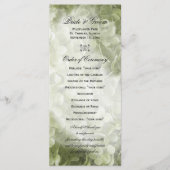 Green Annabelle Hydrangea Floral Wedding Program Programm (Vorderseite)