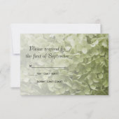 Green Annabelle Hydrangea Floral Wedding RSVP (Vorderseite)