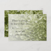 Green Annabelle Hydrangea Floral Wedding RSVP (Vorne/Hinten)
