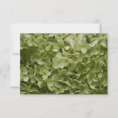 Green Annabelle Hydrangea Floral Wedding RSVP Karte (Rückseite)