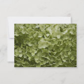 Green Annabelle Hydrangea Floral Wedding RSVP Karte (Rückseite)
