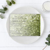 Green Annabelle Hydrangea Hochzeit Probe Dinner Einladung