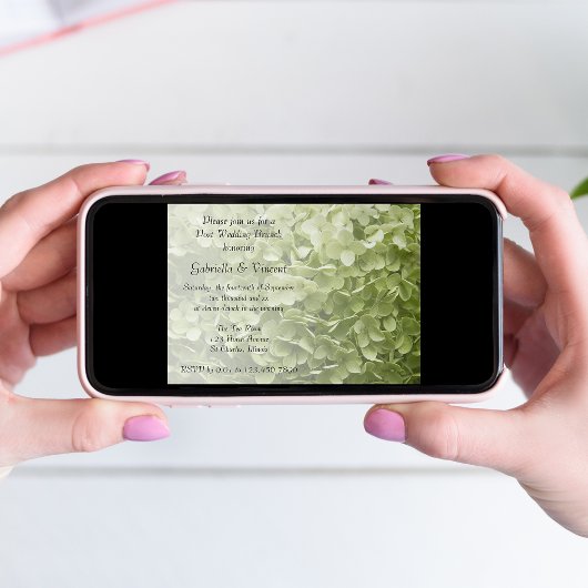 Green Annabelle Hydrangea Post Wedding Brunch Einladung