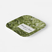 Green Annabelle Hydrangea Wedding Pappteller (Gewinkelt)