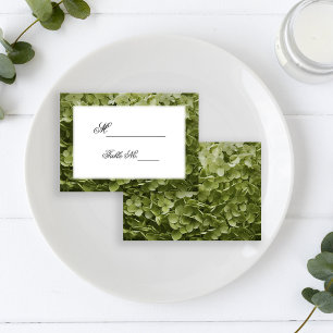 Green Annabelle Hydrangea Wedding Platzkarten
