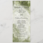 Green Annabelle Hydrangea Wedding Program Programm (Vorderseite)