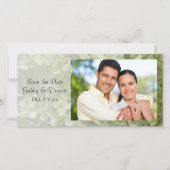 Green Annabelle Hydrangea Wedding rettet das Datum Save The Date (Vorderseite)