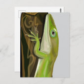 Green Anole Lizard Postkarte (Vorne/Hinten)