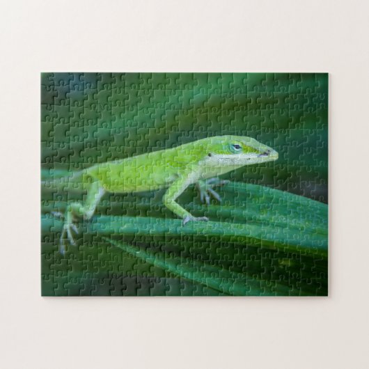 Green Anole Lizard Puzzle (Horizontal)