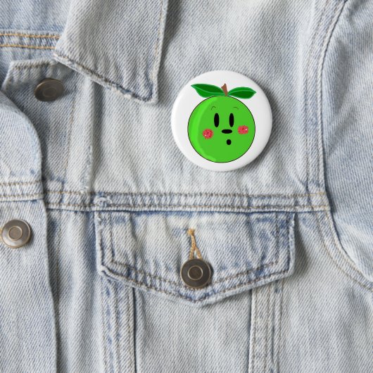 Green Apfel-Gesicht Button (Beispiel)
