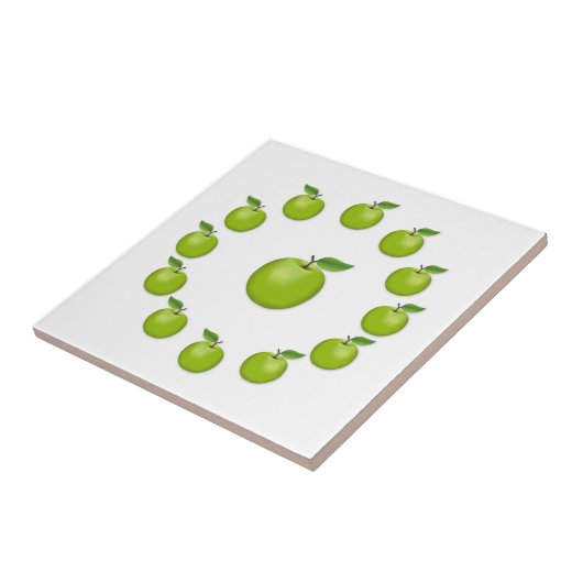 Green Apfel Keramik Tile Fliese (Seite)