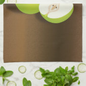 Green Apfel und ein halbes Stillleben Geschirrtuch (Gefaltet)