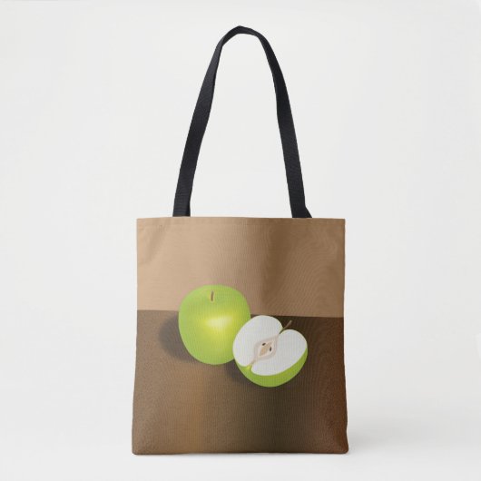 Green Apfel und ein halbes Stillleben Tasche (Vorderseite)