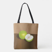 Green Apfel und ein halbes Stillleben Tasche (Rückseite)