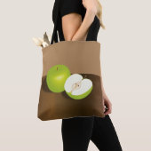 Green Apfel und ein halbes Stillleben Tasche (Von Nahem)