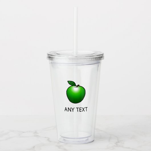 Green Apple Acrylic Tumbler Acryltrinkbecher (Vorderseite)