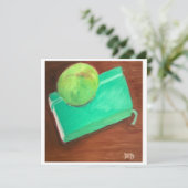Green Apple and Journal Karte (Stehend Vorderseite)