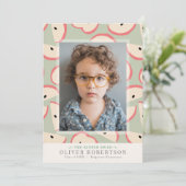 Green Apple Boy Kindergarten Foto Abschluss Einladung (Stehend Vorderseite)