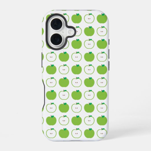 Green Apple Candy Muster iPhone 16 Hülle (Rückseite)