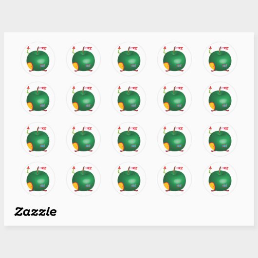 Green Apple House Stickers (Blatt)