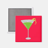 Green Apple Martini Magnet (Vorderseite/Rückseite)