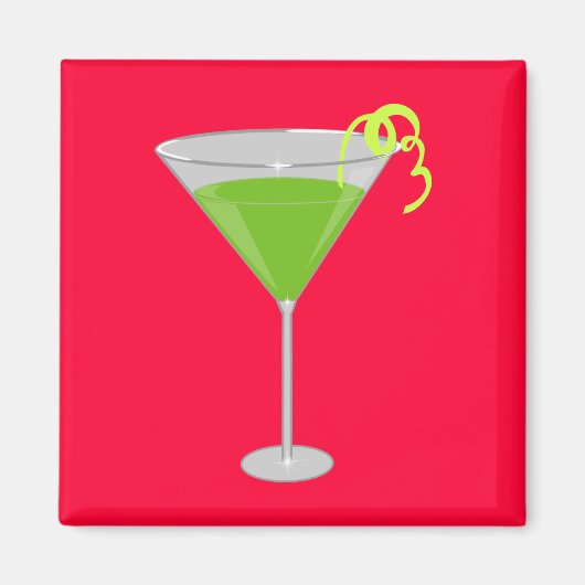 Green Apple Martini Magnet (Vorne)
