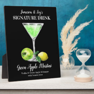 Green Apple Martini ・ PERSONALISIEREN Sie dieses G Fotoplatte