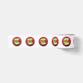 Green apple on red background ripsband (Vorderseite)